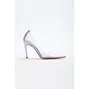 Good American 'CINDER-F*CKING-RELLA' Clear PUMP size 7.5 GLASS002